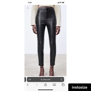 Zara faux leather leggings